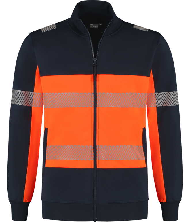 Santino Sweatvest Hugo Real Navy / Fluor Orange, S