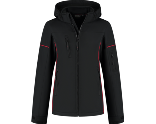 Santino Softshell Jacket Curtis Ladies Black / Red, XS