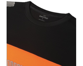 Santino T-shirt Haris Black / Fluor Orange, S