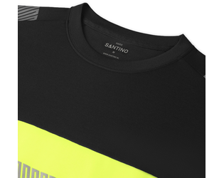 Santino T-shirt Haris Black / Fluor Yellow, S