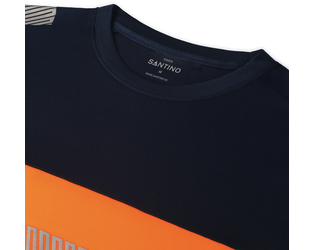 Santino T-shirt Haris Real Navy / Fluor Orange, S