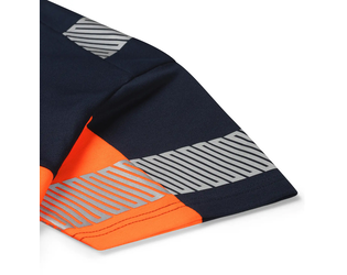 Santino T-shirt Haris Real Navy / Fluor Orange, S