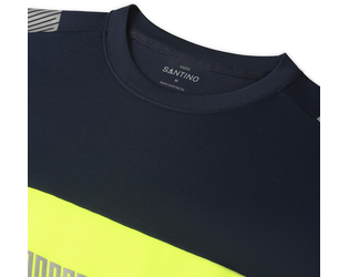 Santino T-shirt Haris Real Navy / Fluor Yellow, S