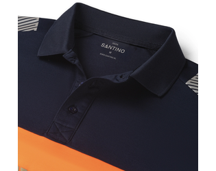 Santino Poloshirt Heda Real Navy / Fluor Orange, S
