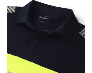 Santino Poloshirt Heda Real Navy / Fluor Yellow, S