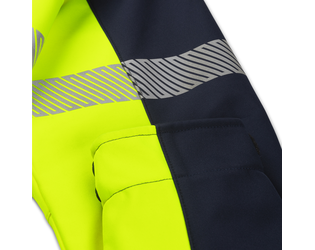 Santino Softshell Jacket Hinto Real Navy / Fluor Yellow, S