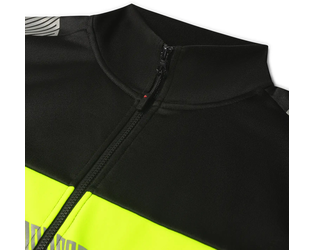 Santino Sweatvest Hugo Black / Fluor Yellow, S