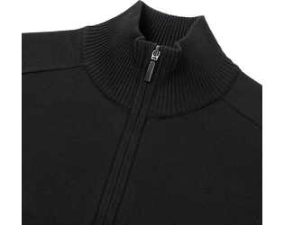 Santino Zip Cardigan Plano Ladies Black, XS