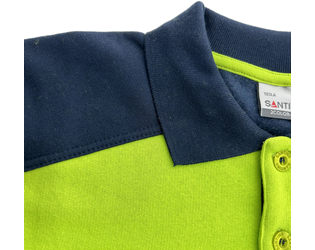 Santino Polosweater Tesla Lime / Real Navy, L