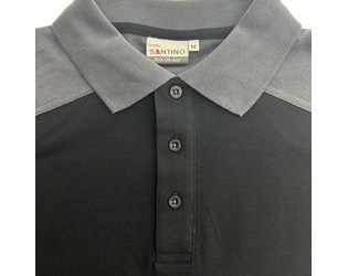 Santino Poloshirt Tivoli Black / Graphite, M