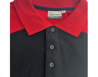 Santino Poloshirt Tivoli Black / Red, S