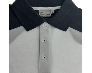 Santino Poloshirt Tivoli White / Graphite, M